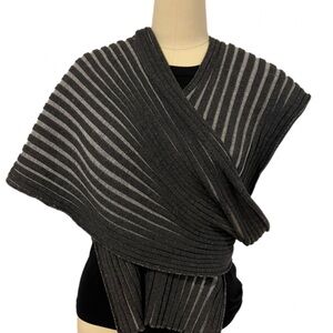 Per Se by Carlisle Dramatic and Versatile Ribbed Knit Scarf / Wrap